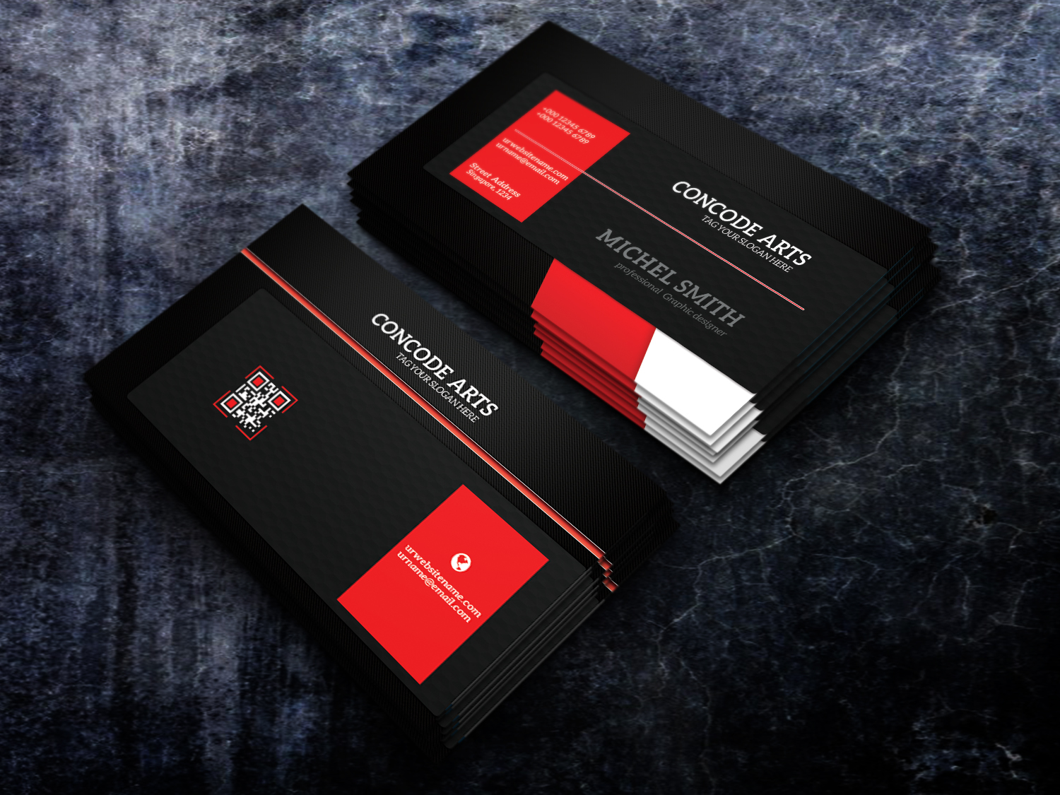 Free download Black color business cards vol 102 - professional