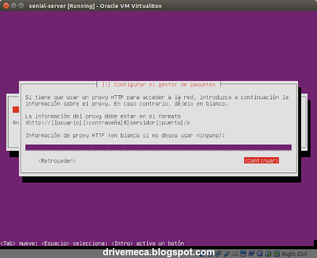 DriveMeca instalando y configurando Ubuntu Server 16.04 LTS paso a paso