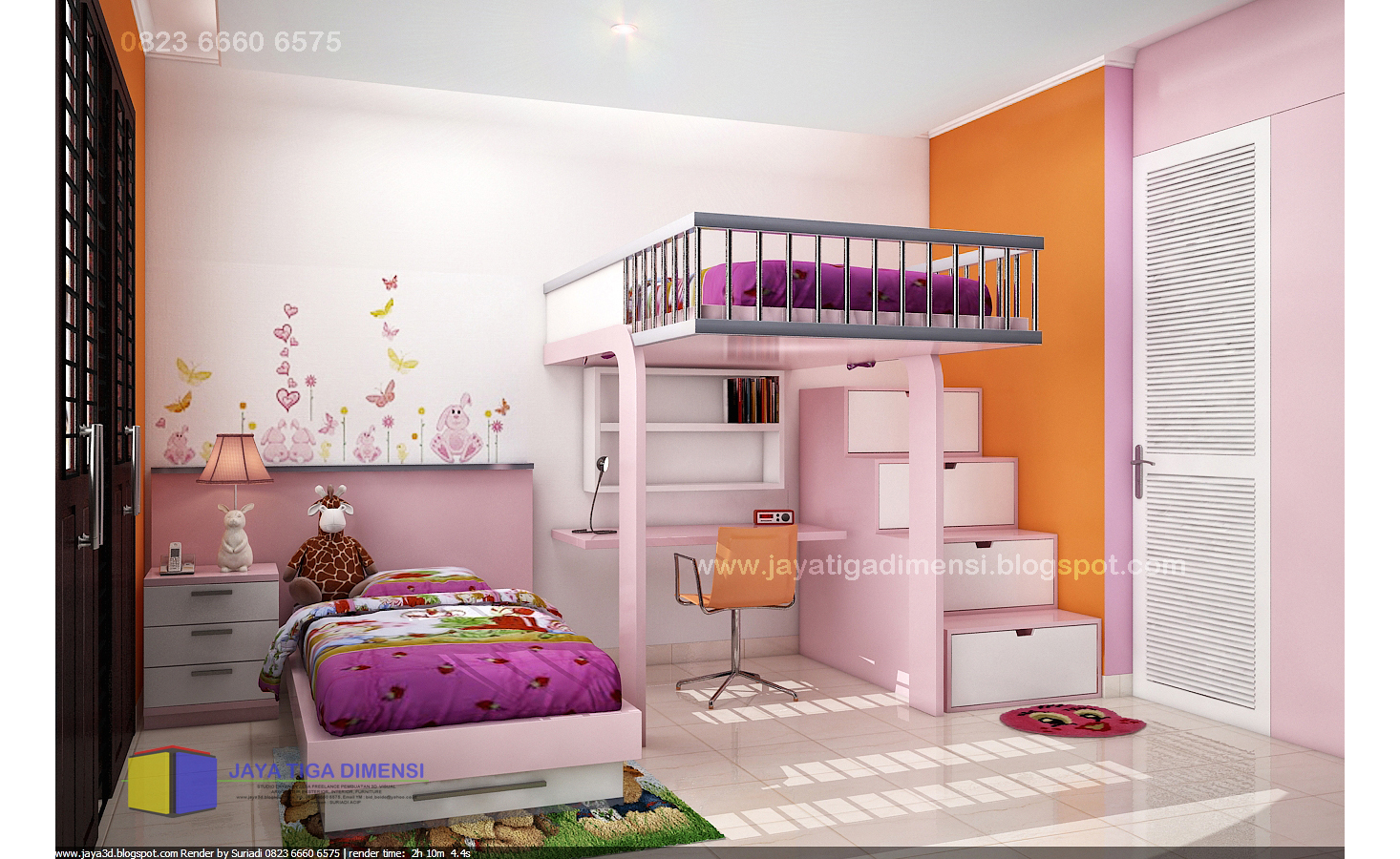 55 Desain Kamar  Tidur  Anak  Perempuan Unik Minimalis  Sederhana Desainrumahnya com