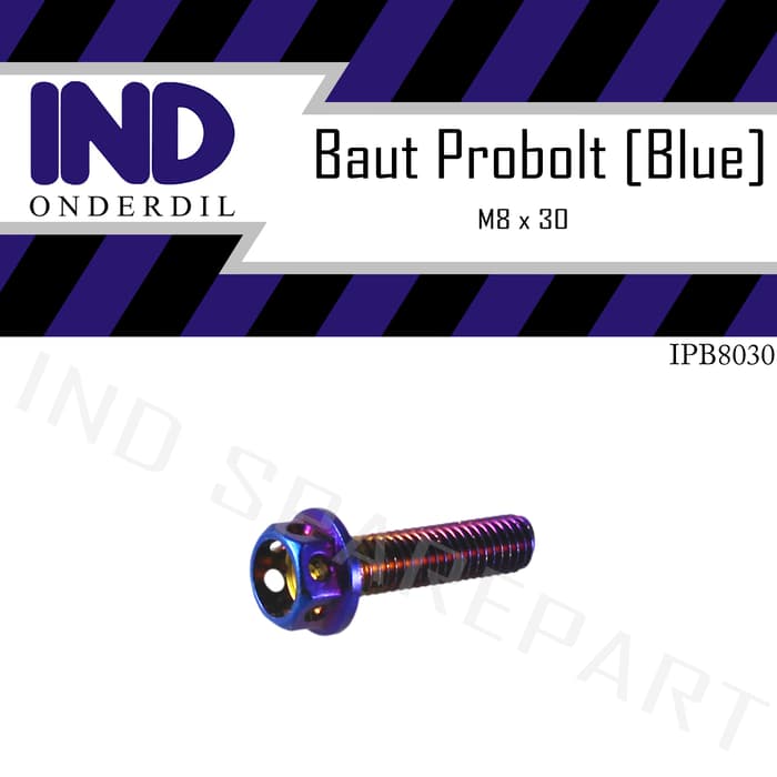 Baut-Baud-Bolt Probolt Biru-Blue M8X30-8X30-8 X 30-Drat 12 X 30-12X30 Juara