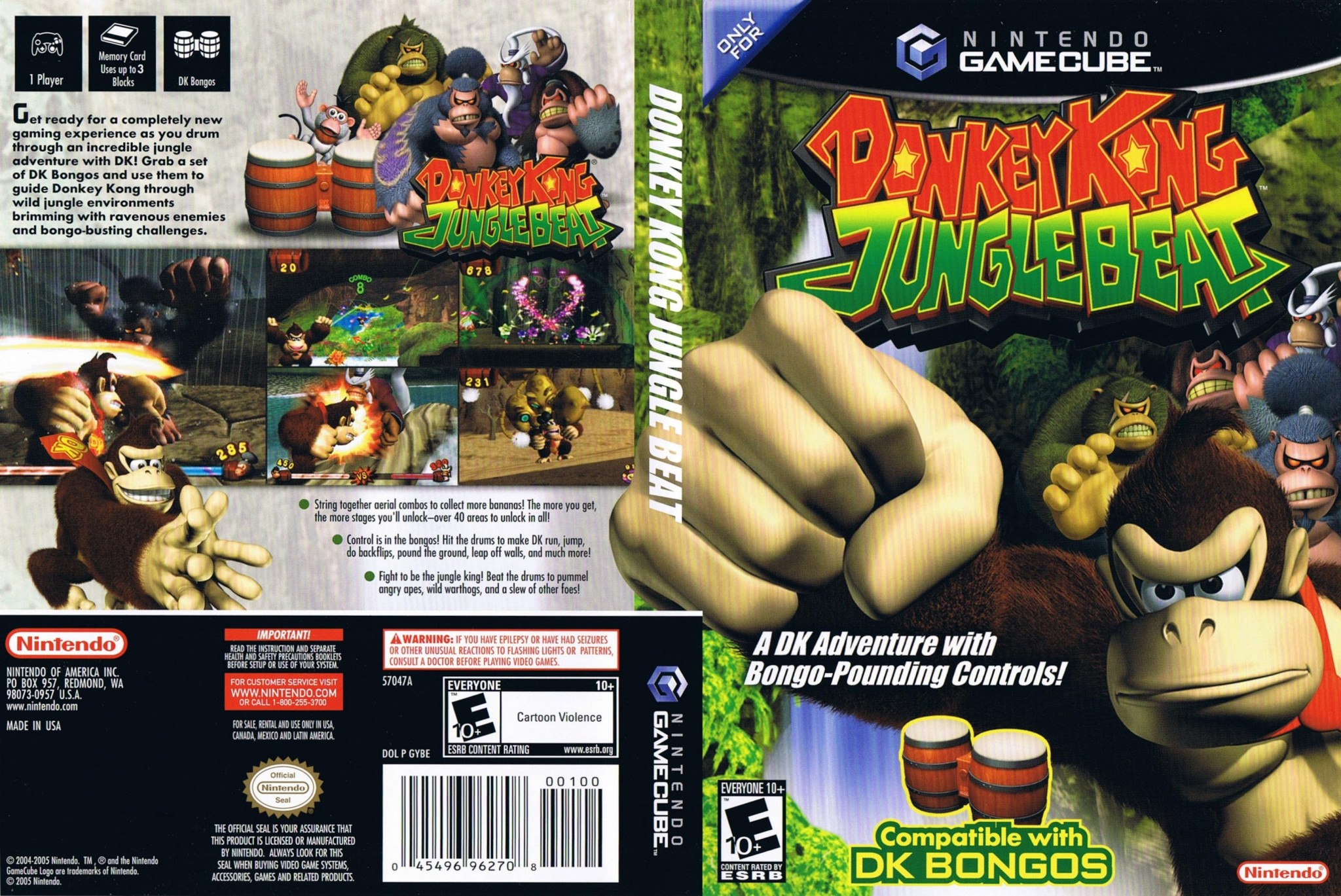 Donkey Kong Jungle Beat - Game Cube.