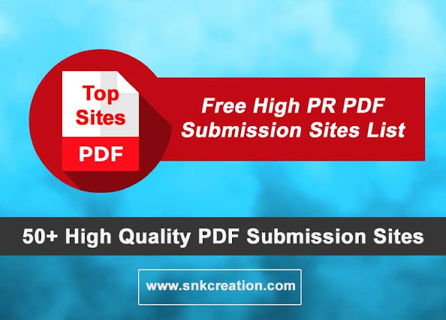 Top 50+ High PR PDF Submission Sites List 2018