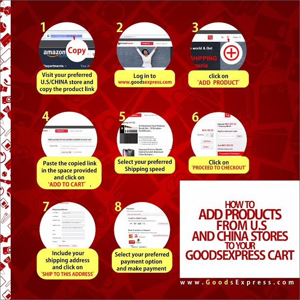 How to add products from Amazon and Ebay to GoodsExpress so you can pay
