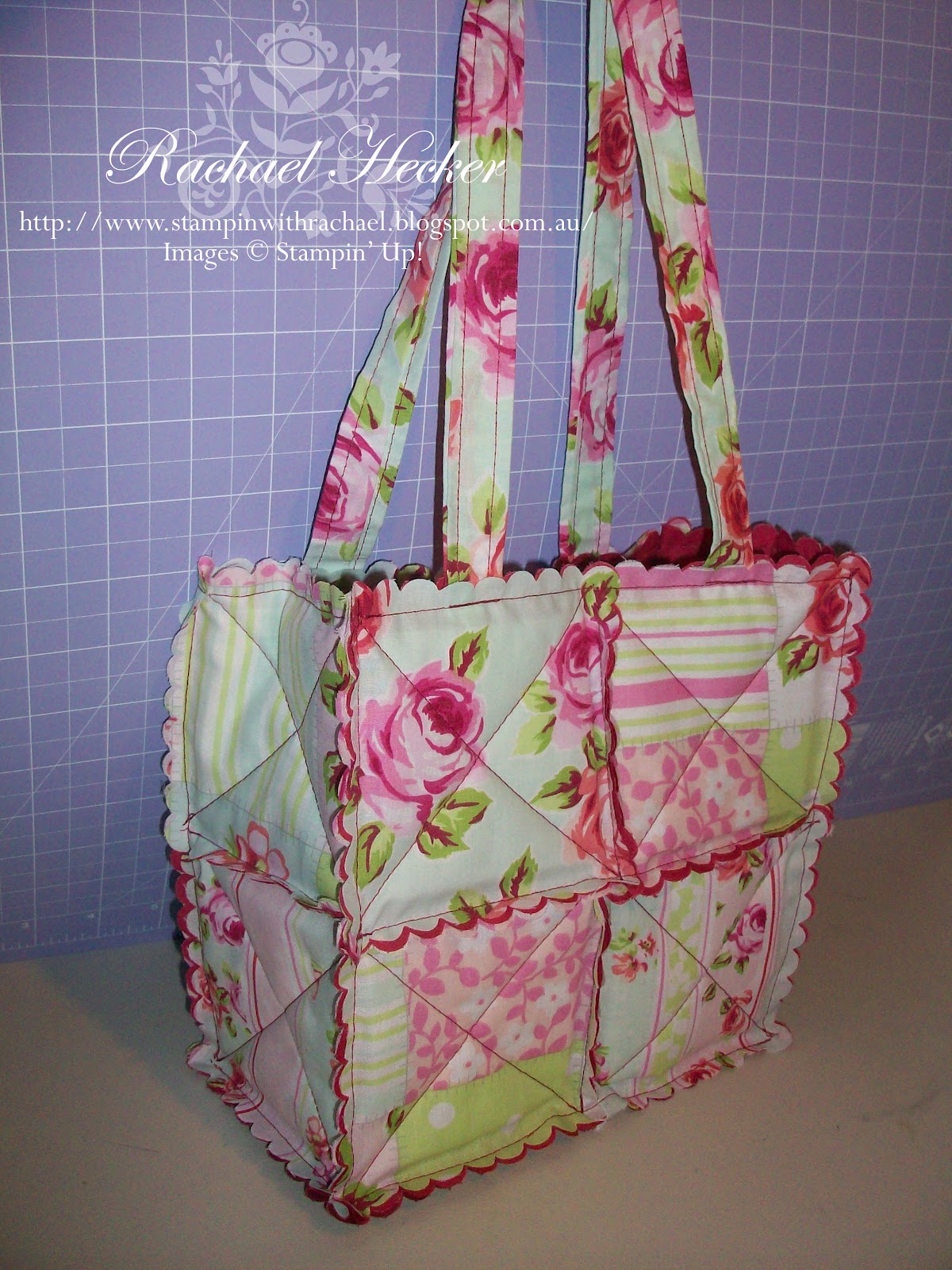 Stampin' With Rachael Scallop Square Rag Purse