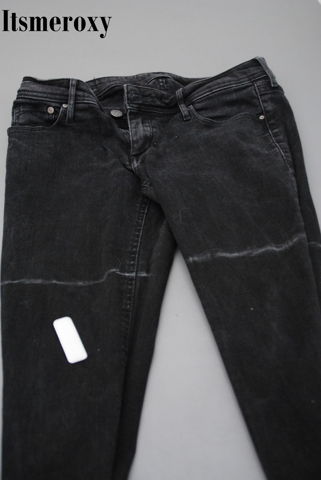 DIY making cool shorts out of old black jeans ITSMEROXY