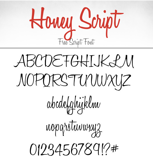 Download Kumpulan 30 Font Script Desainer grafis - Honey Script Font