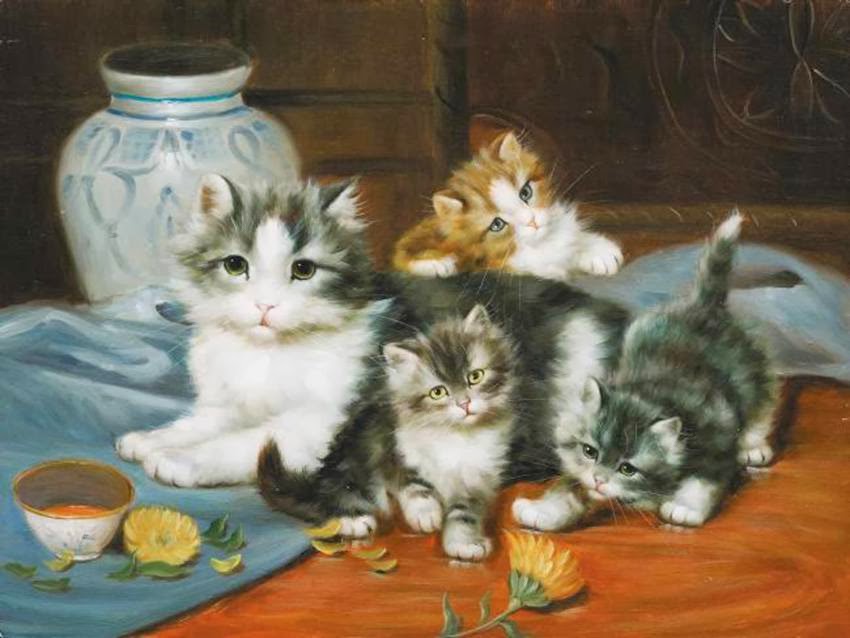 Рассказ по картине кошка с котятами. Картина кошка с котятами. Кошка и котенок для детей. Картина для детей кошка с котятами.