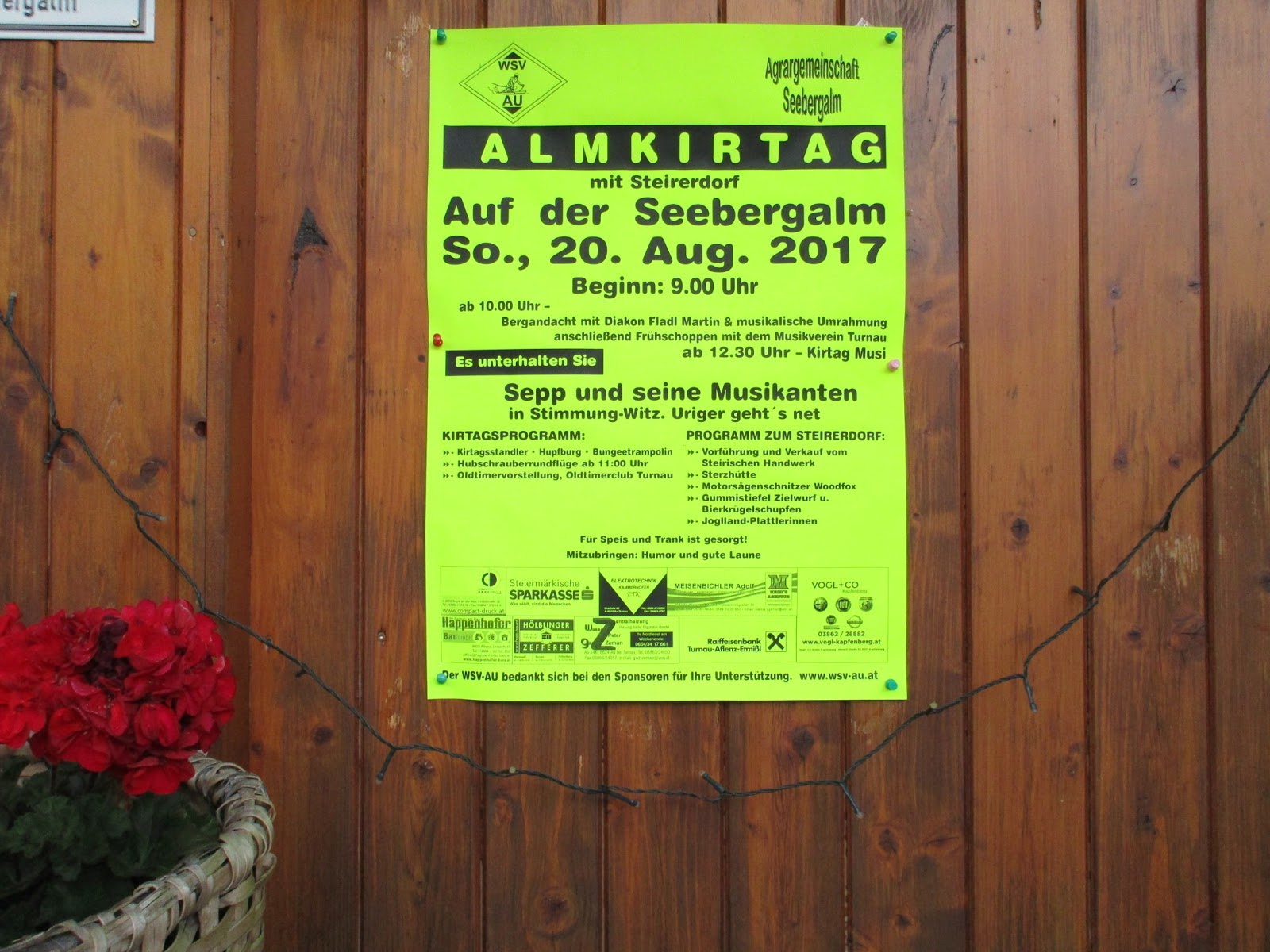 Almgasthaus Seebergalm Almkirtag auf der Seebergalm