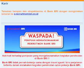 Lowongan Pekerjaan Lowongan Kerj Bank Bri Ponorogo 2016