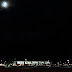 月光下に照らされる北九州空港@小倉南区空港北町