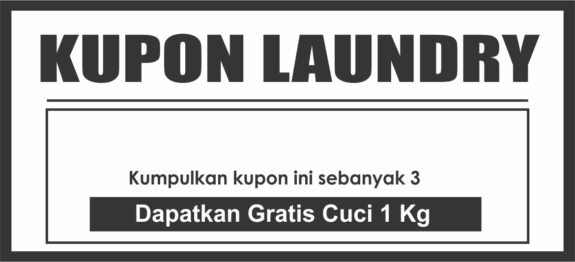 Contoh Template Kupon Laundry Berbagai Warna Tips Mendesain