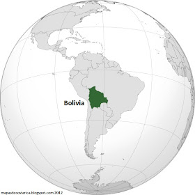 Localización geográfica de Bolivia en el mundo