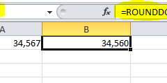 Membulatkan Angka di Excel dengan Fungsi ROUNDDOWN