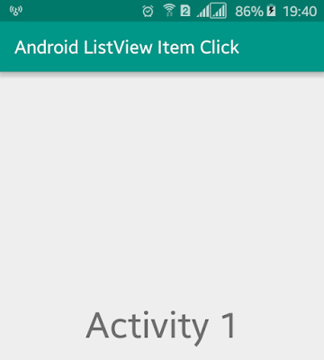 Android Example: How to Open New Activity when ListView Items Are Clicked
