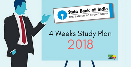 4 Weeks Study Plan for SBI Clerk Prelims 2018