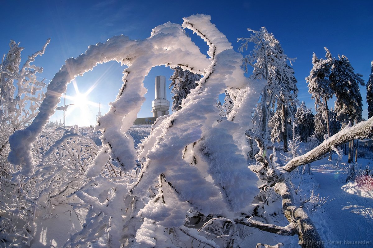 feldberg taunus schnee woodenbild )