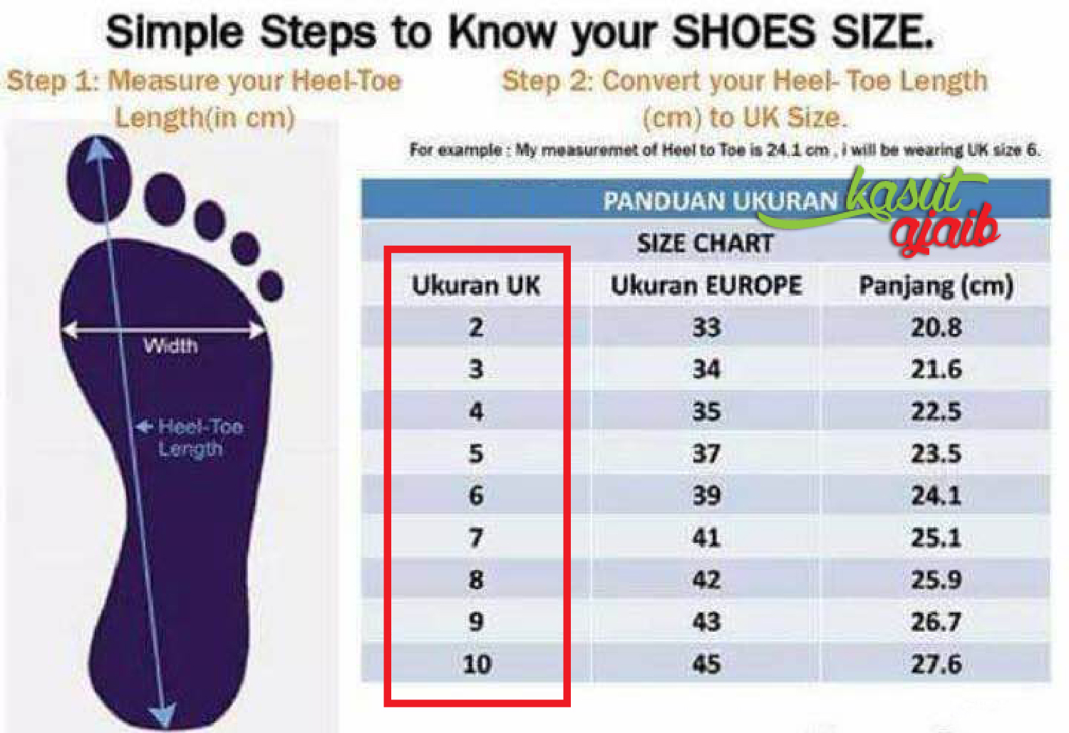 Medifeet By Nanotech Asia Cara Ukur Saiz Kasut Yang Tepat UK Size 