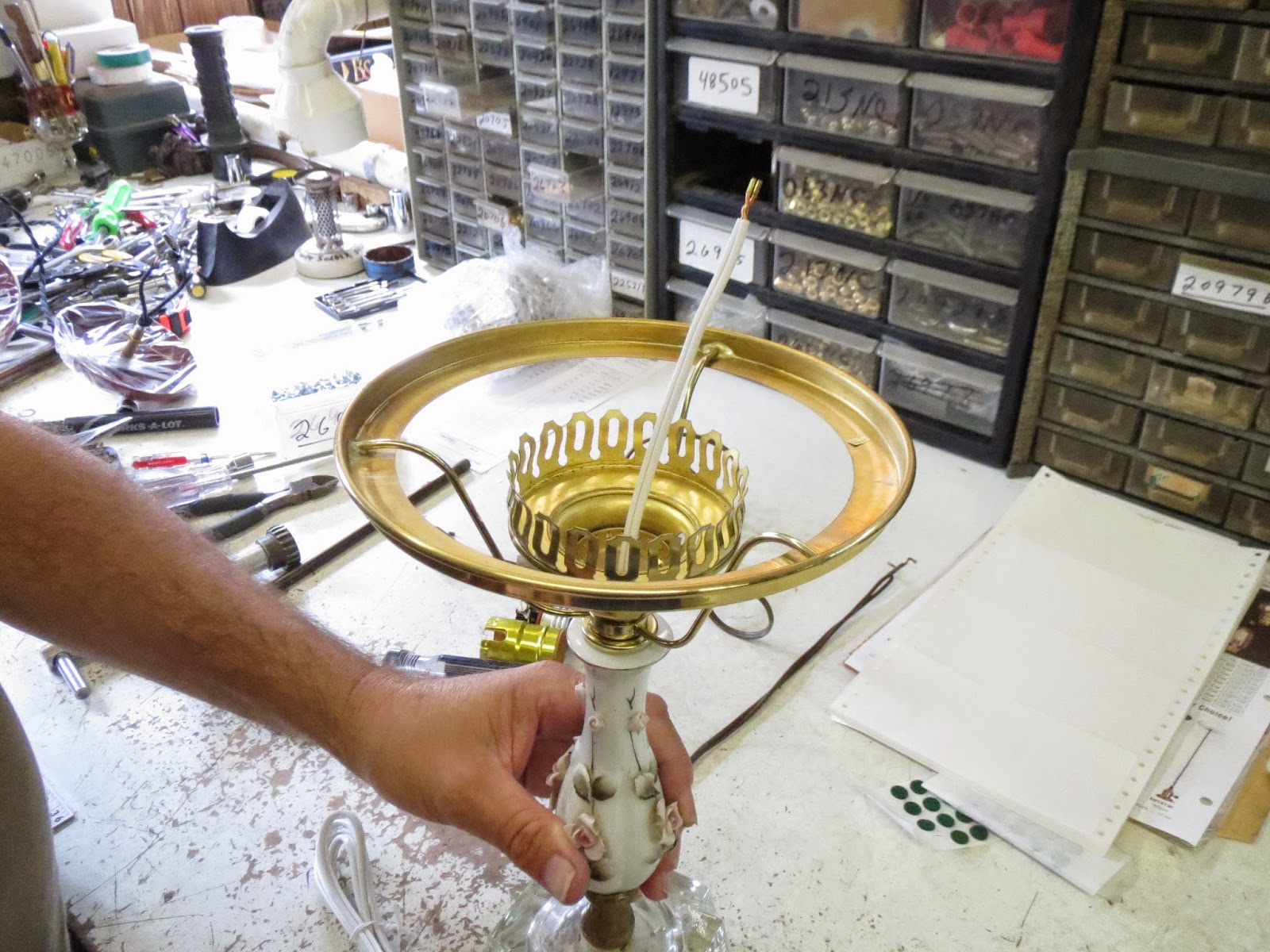 Lamp Parts and Repair Lamp Doctor Small Ceramic Lamp with Added