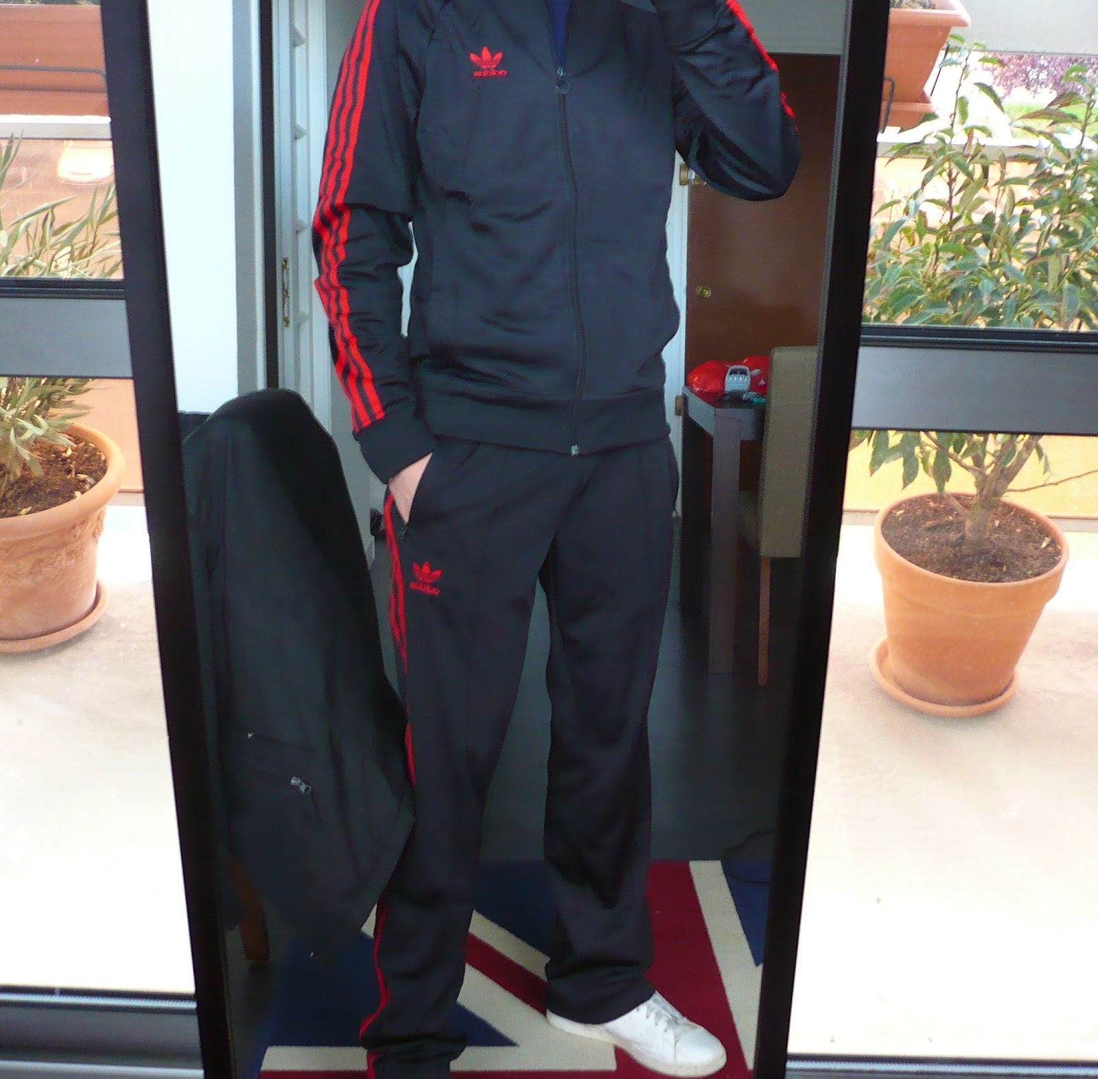 The3StripesBlog: My new black and red adidas Superstar track suit