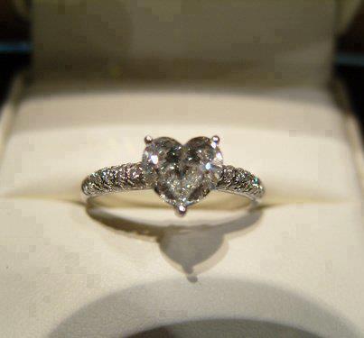Cheap love heart engagement rings