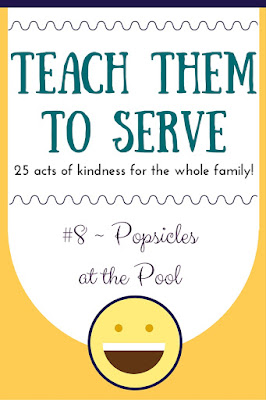 Headed to the pool this weekend?  Try this act of kindness to get your little ones thinking about others before hopping in for their own fun and games!