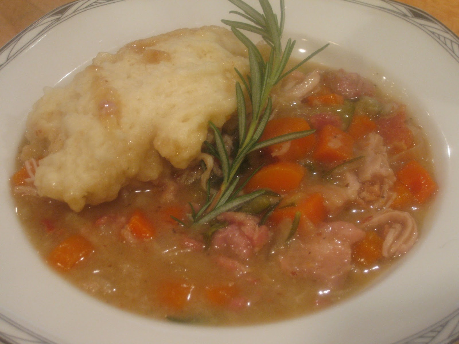 Almost Wasted Beer Braised Chicken Stew with Dumplings