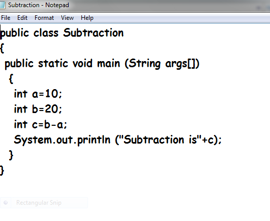 JAVA PROGRAM SUBTRACTION ~ BHAILOG PROGRAMMER