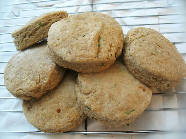 whole wheat chive biscuits