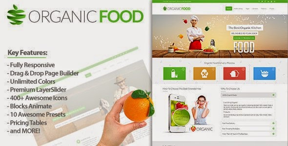 Best New Premium Drupal Theme 2015 Organic Food Drupal Theme