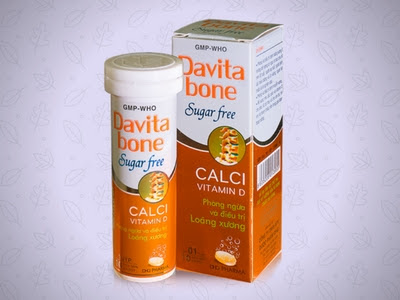 Viên sủi Davita bone của dược Hậu Giang