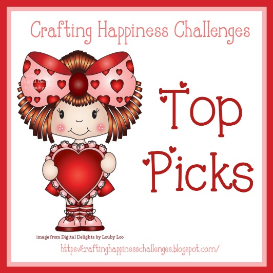 Most Liked Top Pick Card at Crafting Happiness Challenge blog