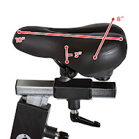 4-way adjustable saddle on Sunny Health & Fitness SF-B1805 Indoor Cycling Bike