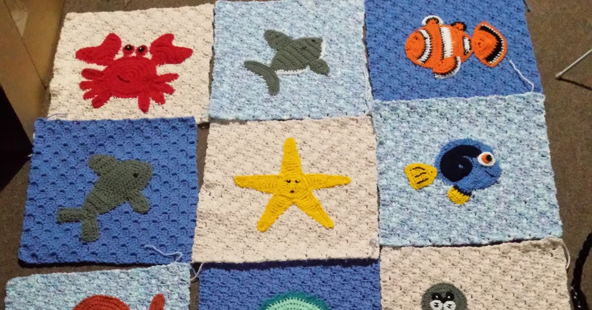 Blooming Lovely Finished Item Crochet Under the Sea Blanket