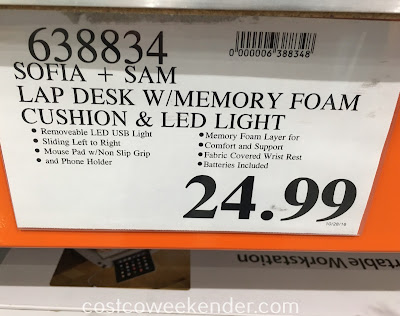 Deal for the Sofia + Sam Memory Foam Lap Desk at Costco