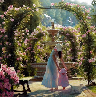 arte-encantador-mujeres-en-jardines chicas-pintadas-oleo