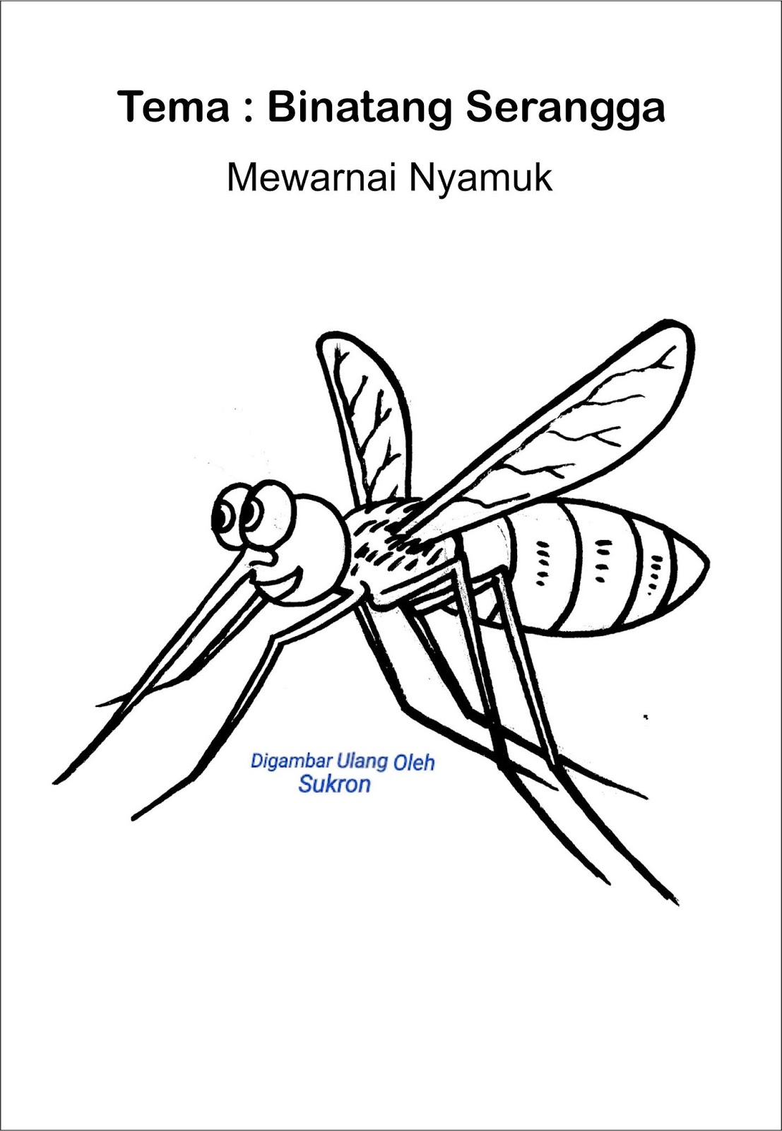 Mewarnai Gambar Binatang Nyamuk Mewarnai Gambar Binatang Nyamuk