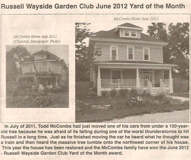 Russell (Iowa) Historical Society June 2012