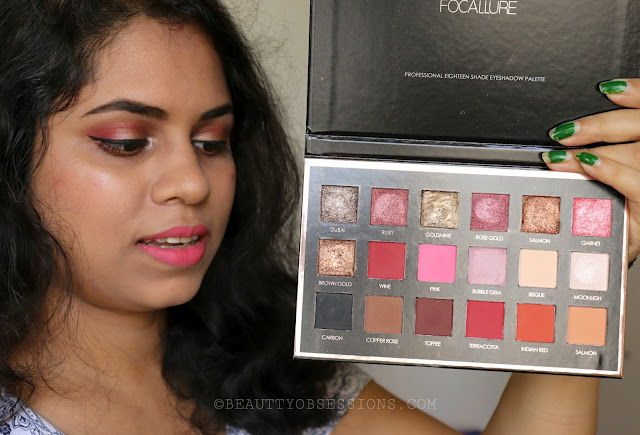 Focallure 18 Colours Eyeshadow Palette Review and Swatches | Ft. Beautybigbang.com