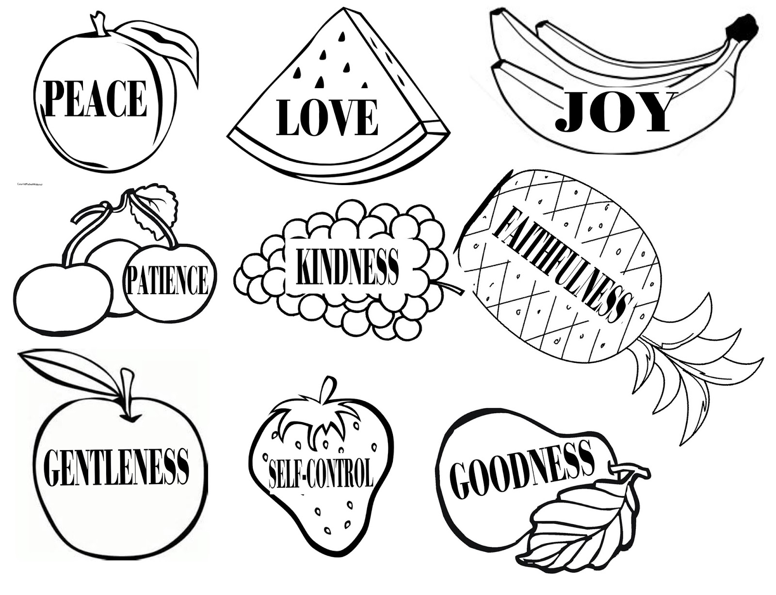 Printable Fruit Of The Spirit Crafts For Kids