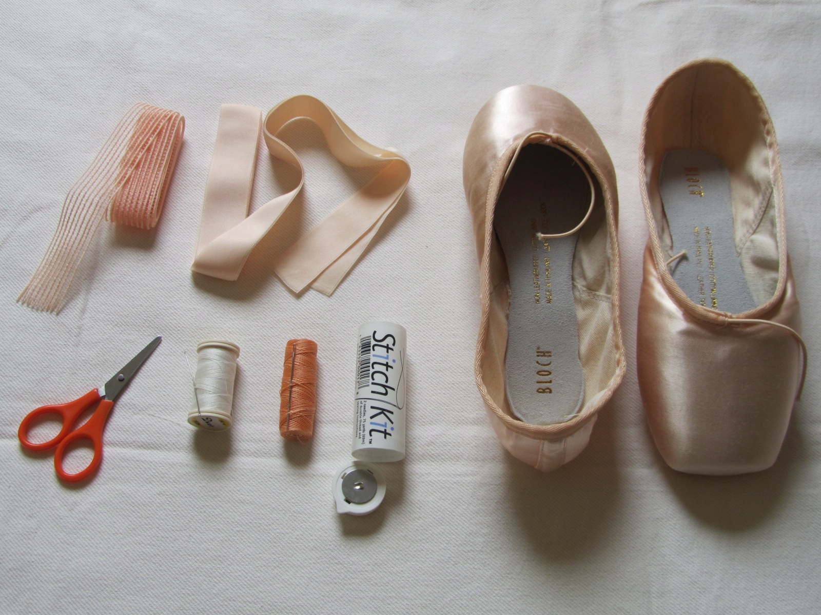 Sewing Elastics on Pointe Shoes