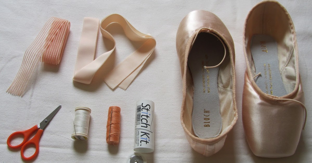 How to Quickly Sew Pointe Shoe Elastic & Ribbons For Class Using Dental  Floss!