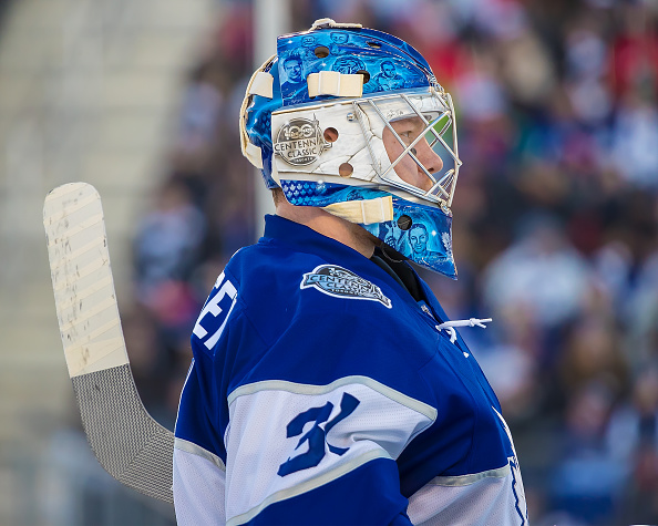 Maple Leafs' Frederik Andersen unveils new mask