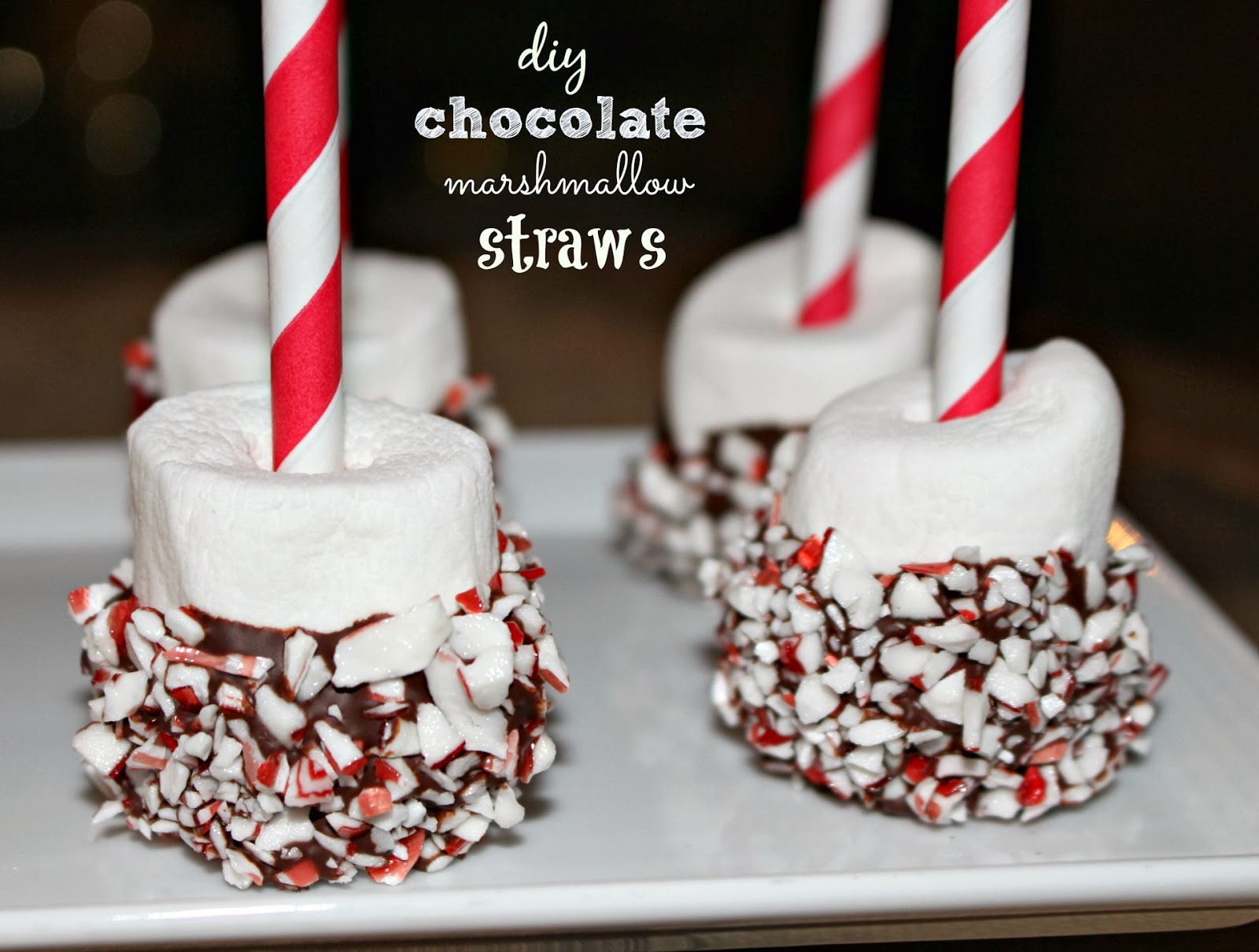 Linds & Bells: DIY Chocolate Peppermint Marshmallow Straws and Spoons