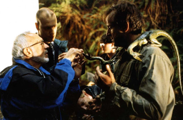 Stan Winston and Peter Stormare behind the scenes on Jurassic Park Lost World.
