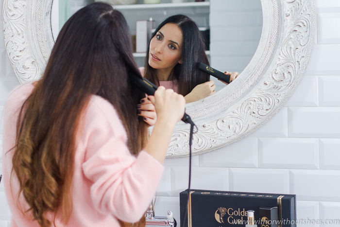 Opinion blogger influencer belleza probado planchas del pelo y rizadores de TITANIO de la marca GOLDEN CURL para pelo largo