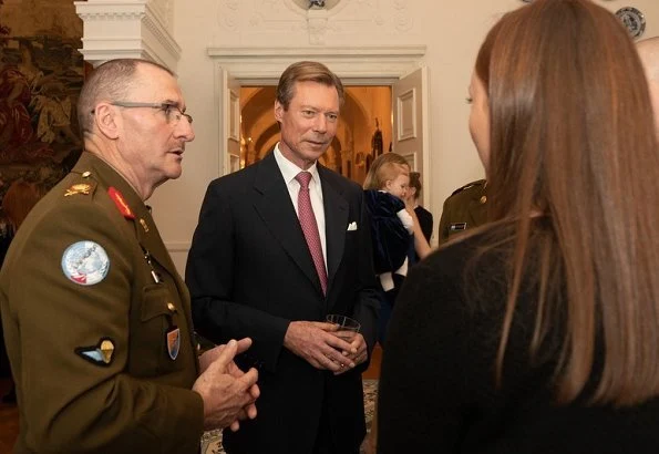 Grand Duke Henri and Grand Duchess Maria Teresa held a reception for the personnel of Luxembourg's Army and Grand Ducal Police
