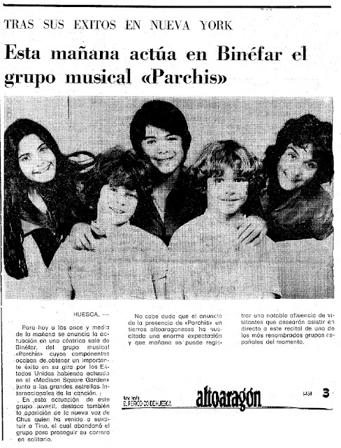 Concierto en el Palermo de "PARCHIS" en Binéfar