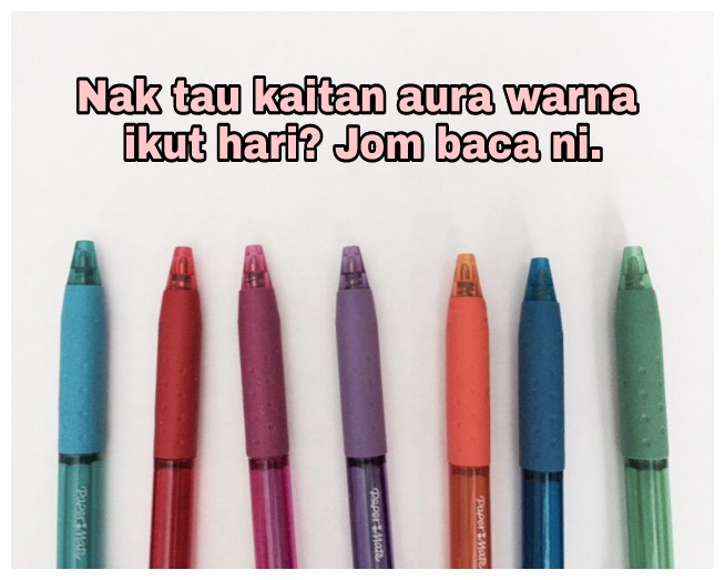 Nak tau kaitan aura warna ikut hari? Jom baca ni. Nak tau kaitan aura warna ikut hari? Jom baca ni.
