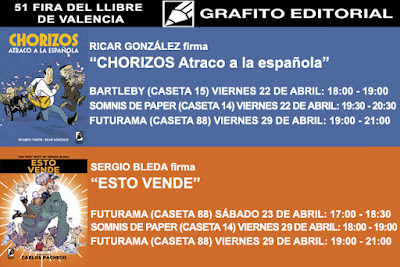 Eventos: Firmas de "Grafito Editorial" en la Fira del Llibre de Valencia.