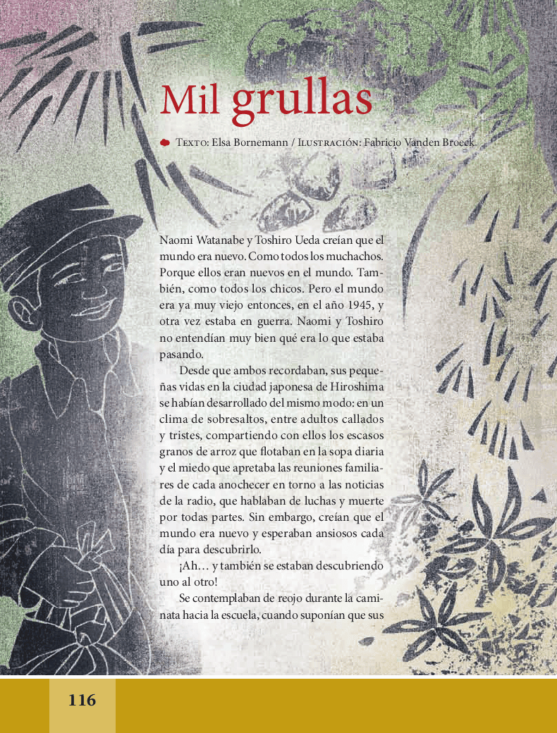 Mil grullas - Español Lecturas 6to 2014-2015 